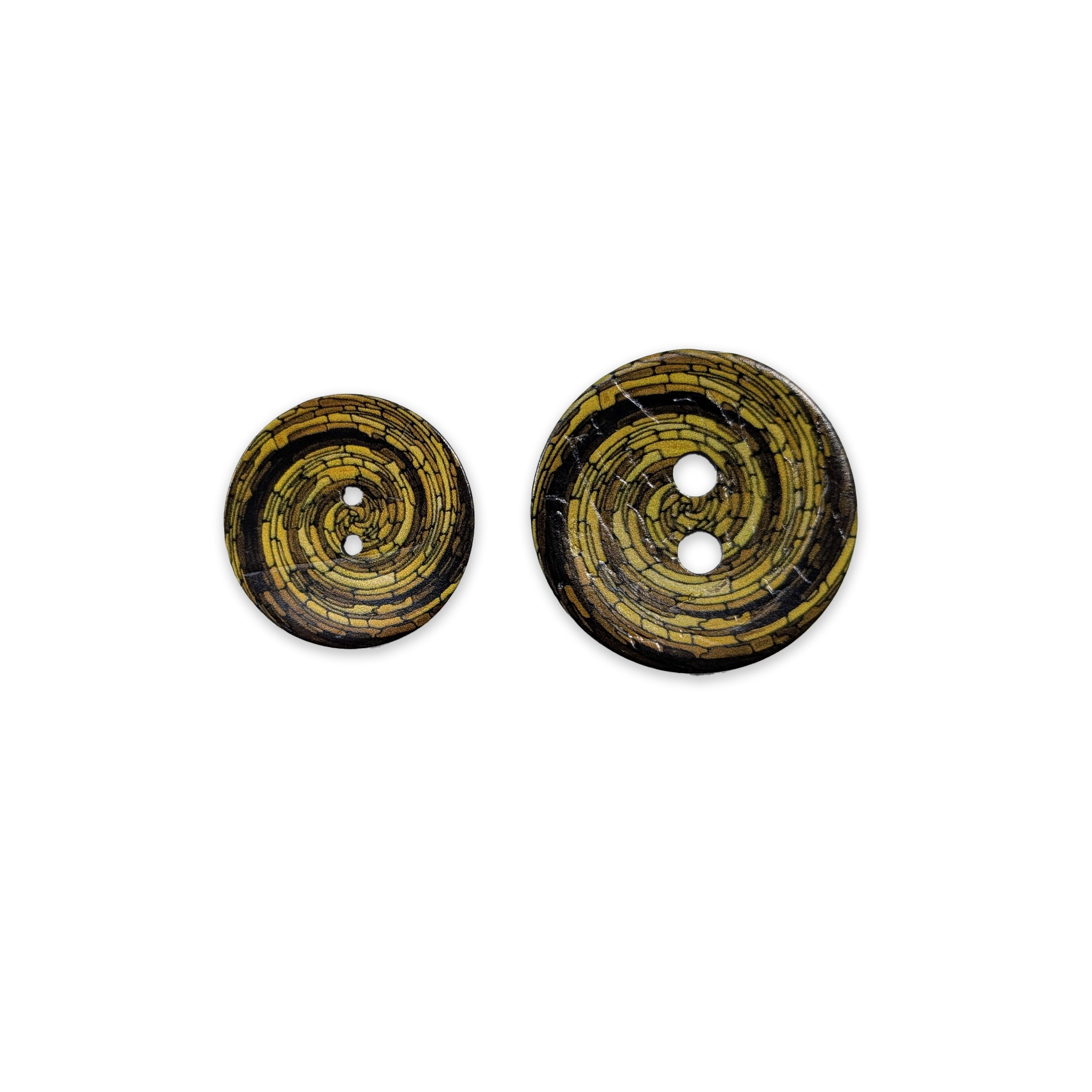 Bottone Spirale Giallo 2 Fori Image