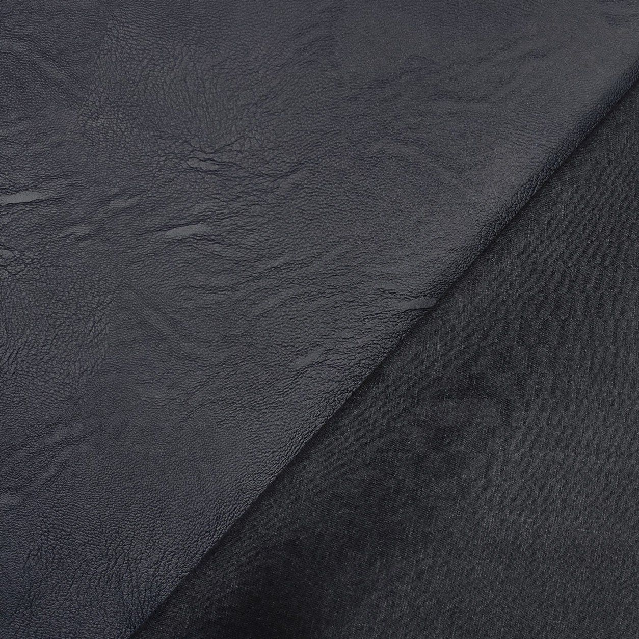 Tessuto Finta Pelle Tinta Unita per Abbigliamento Image