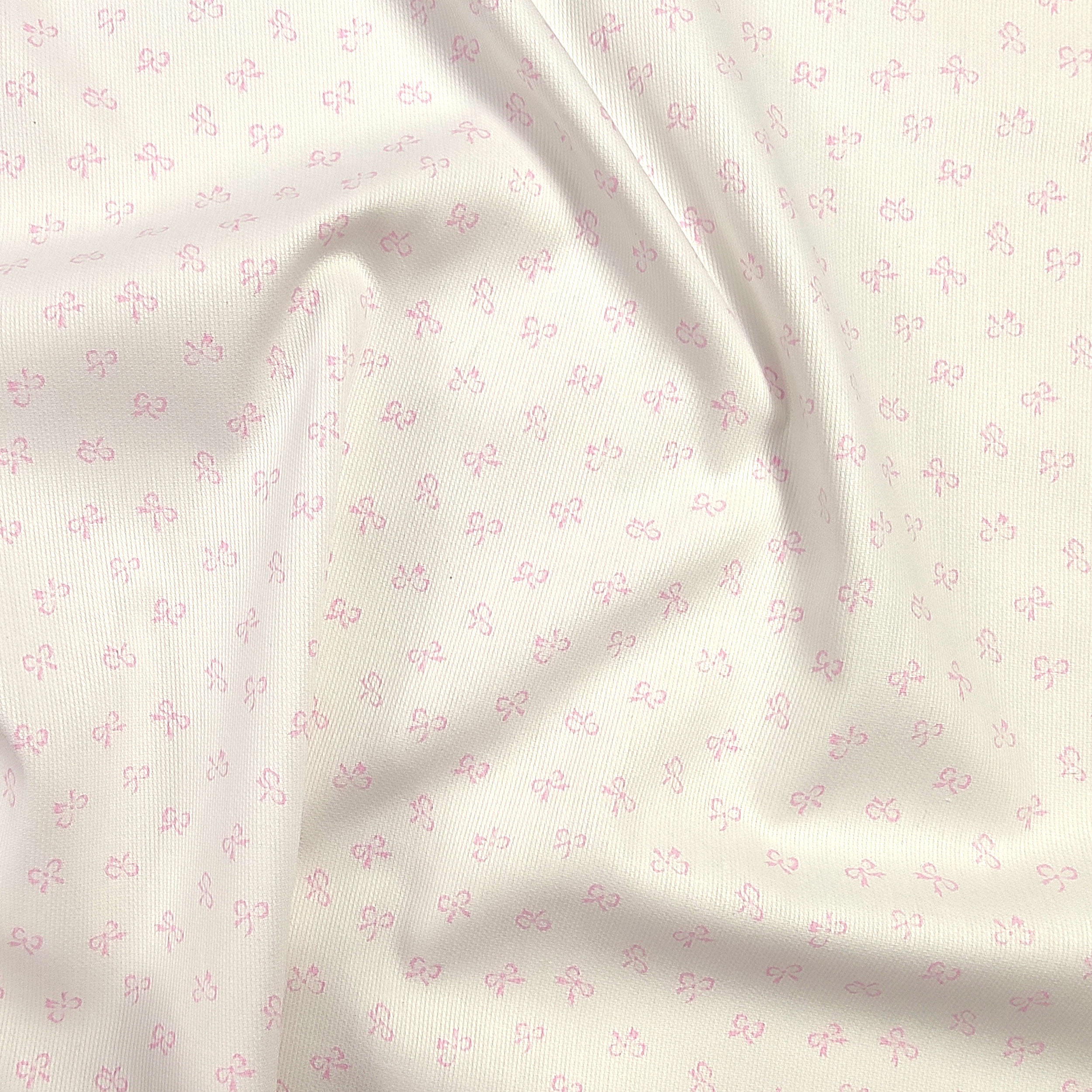 Tessuto Cotone Piquet Fiocchi Rosa