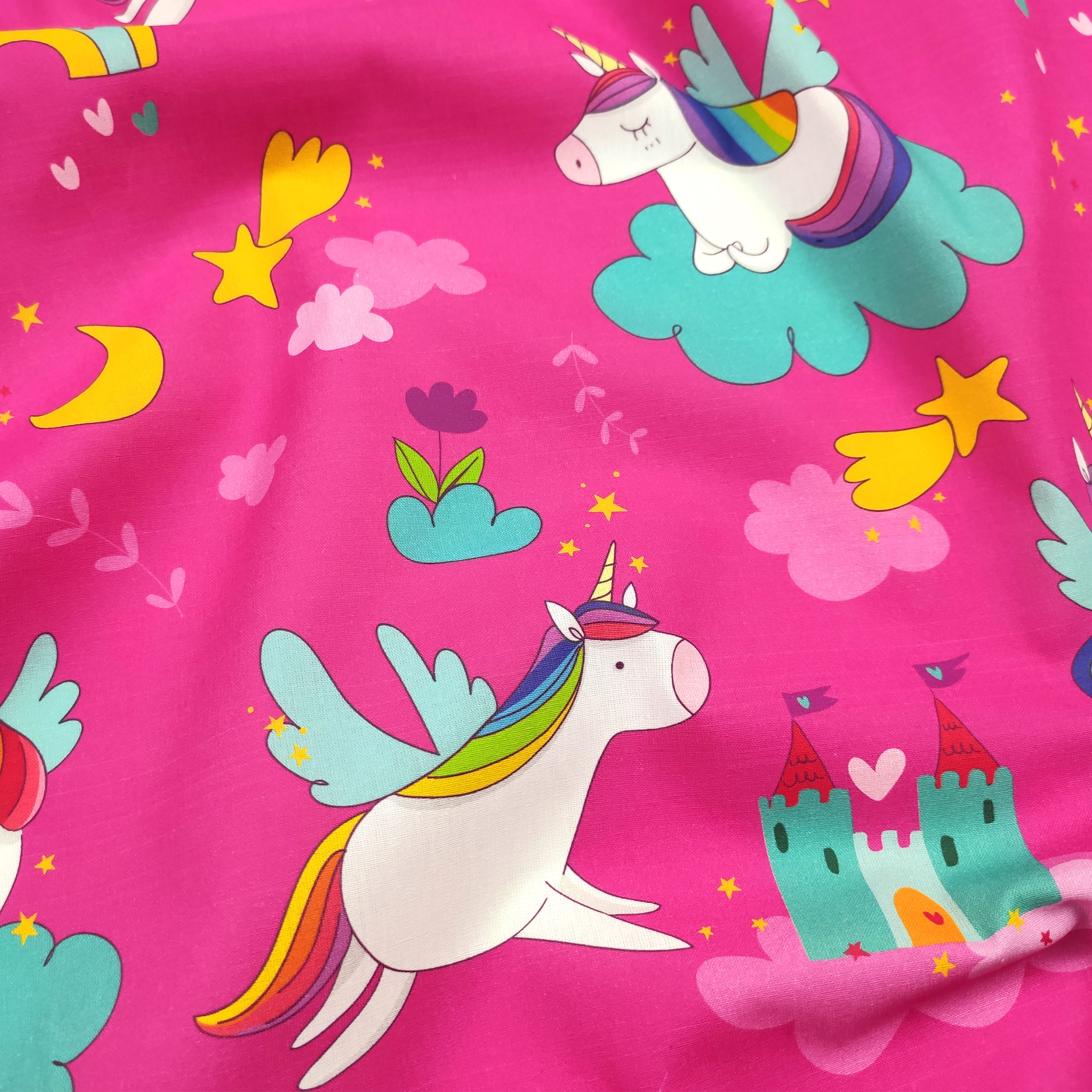 Cotone Unicorni e Castelli Grandi