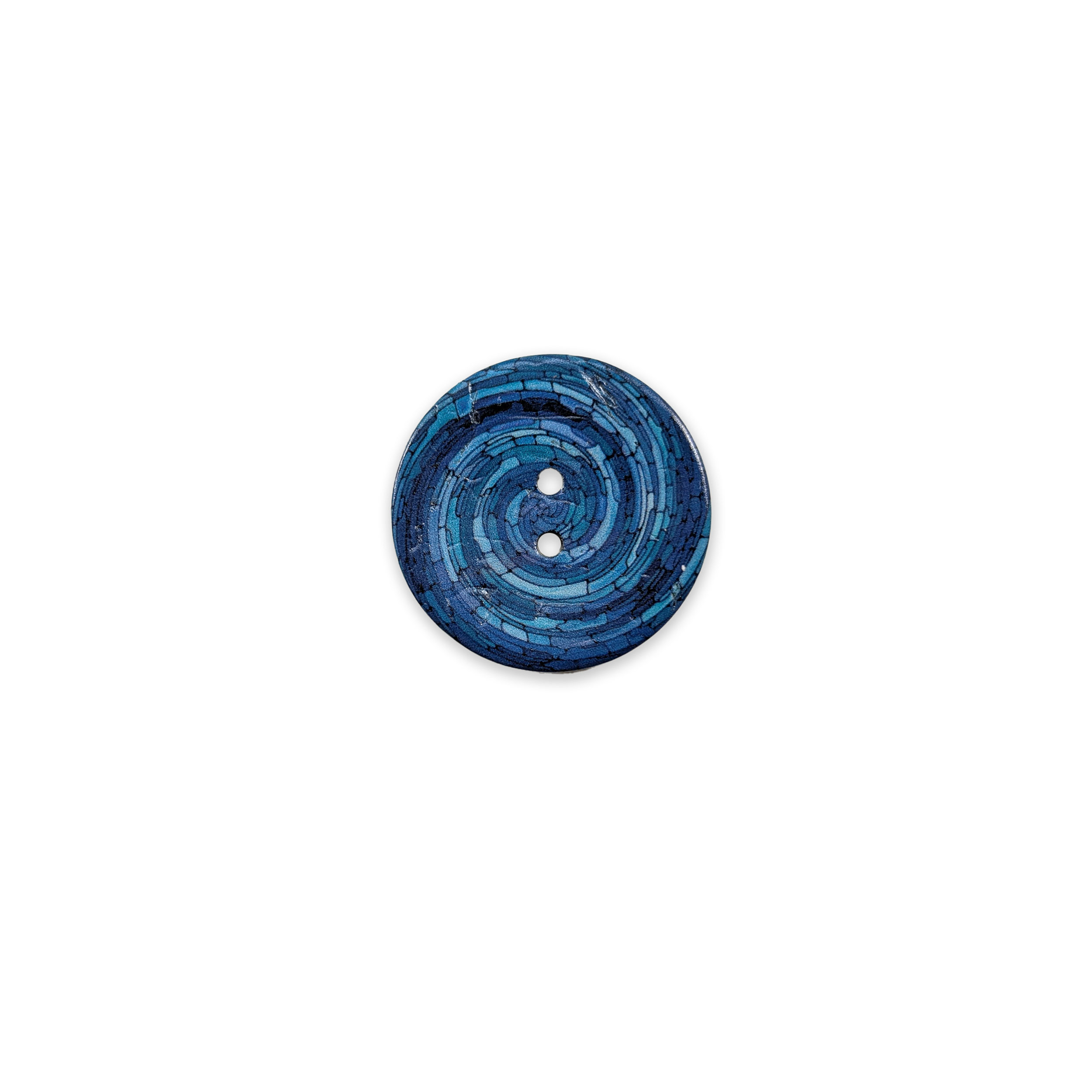 Bottone Spirale Blu 2 Fori Image