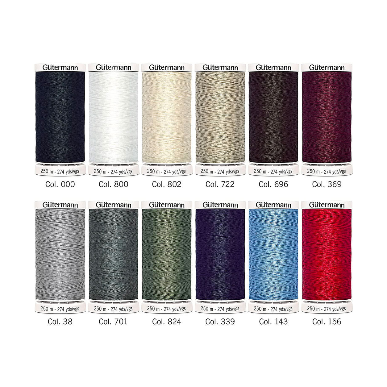 Gutermann Cucitutto 12 Bobine 250 m