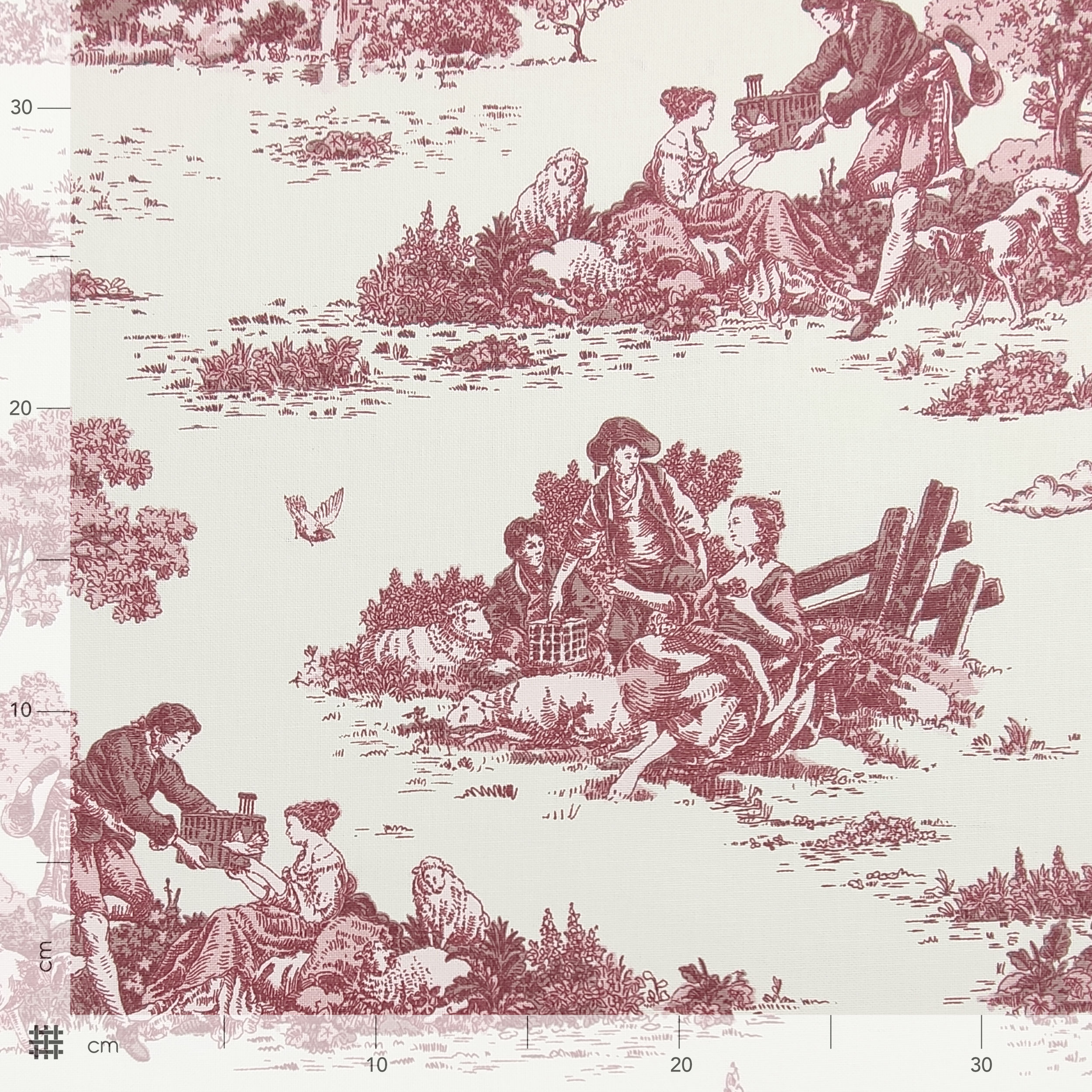 Panama Toile de Jouy Bordeaux Image