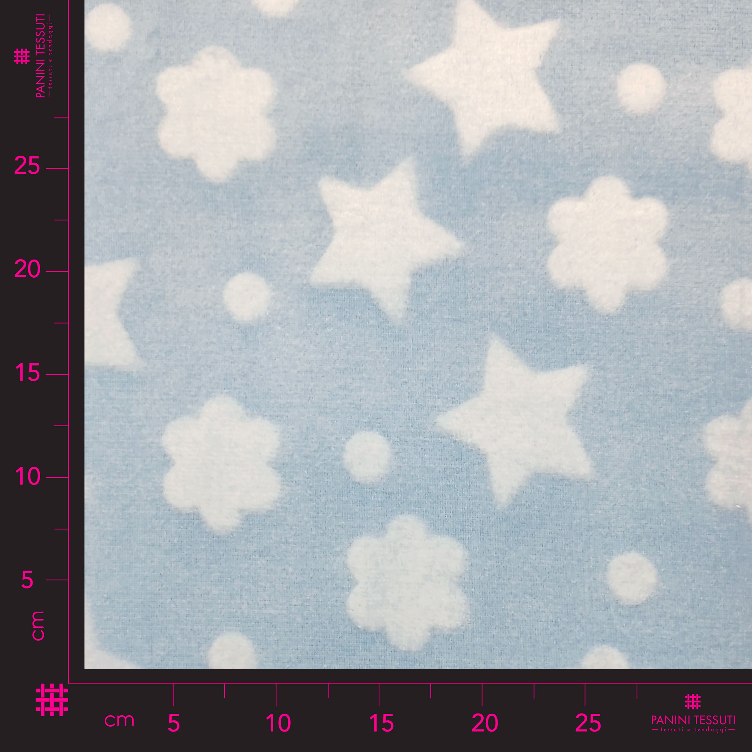 Pile Stelle e Nuvolette Azzurro Baby