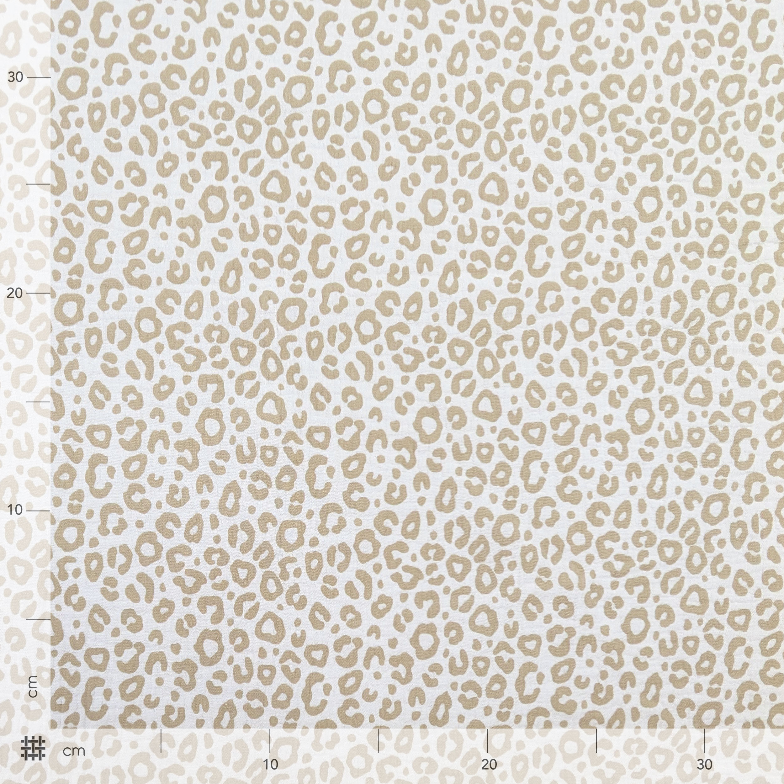 Mussola Cotone Maculata Beige Image