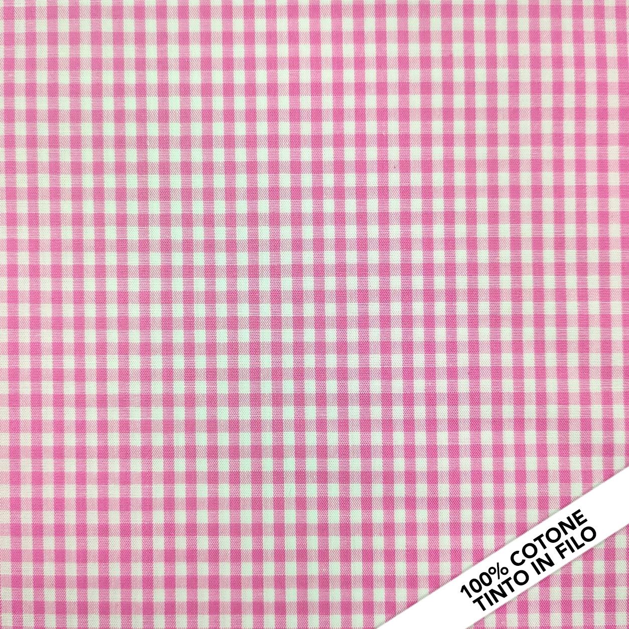 Tessuto Cotone Quadretto Medio Tinto in Filo 1