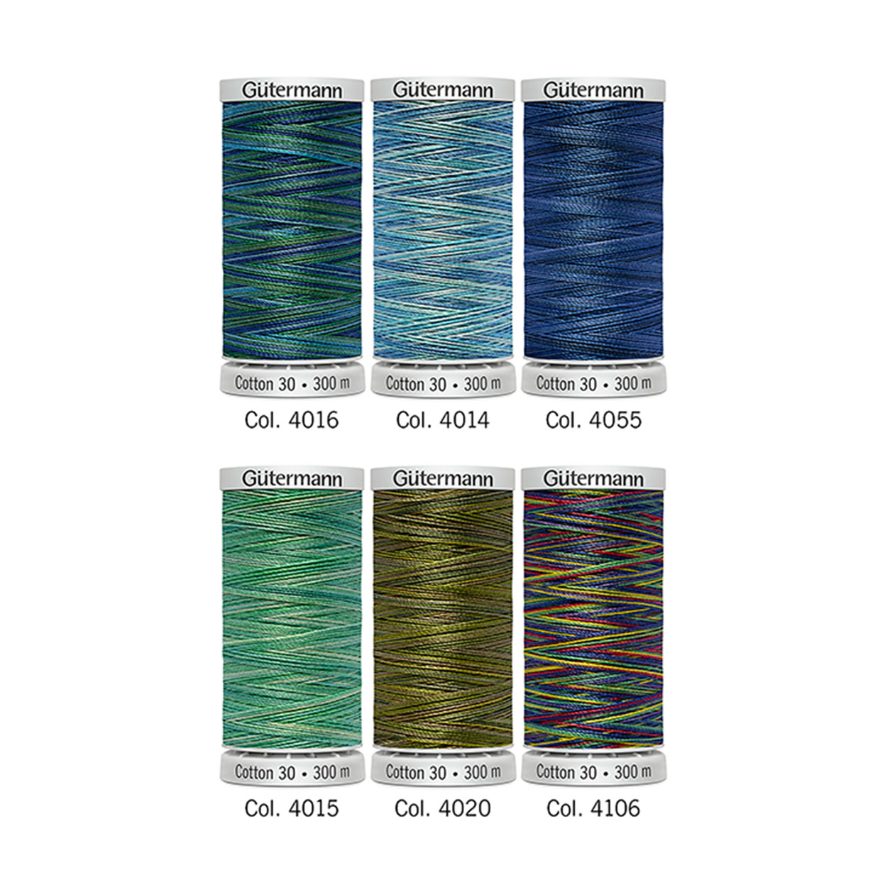Gutermann Filo Cotone 300 m 6 Bobine Toni Freddi 