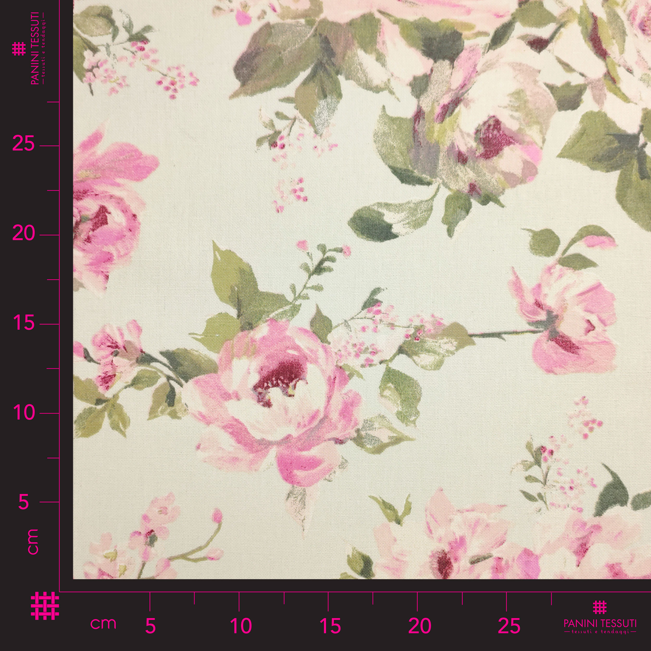 Tessuto Panama Rose Vintage Image
