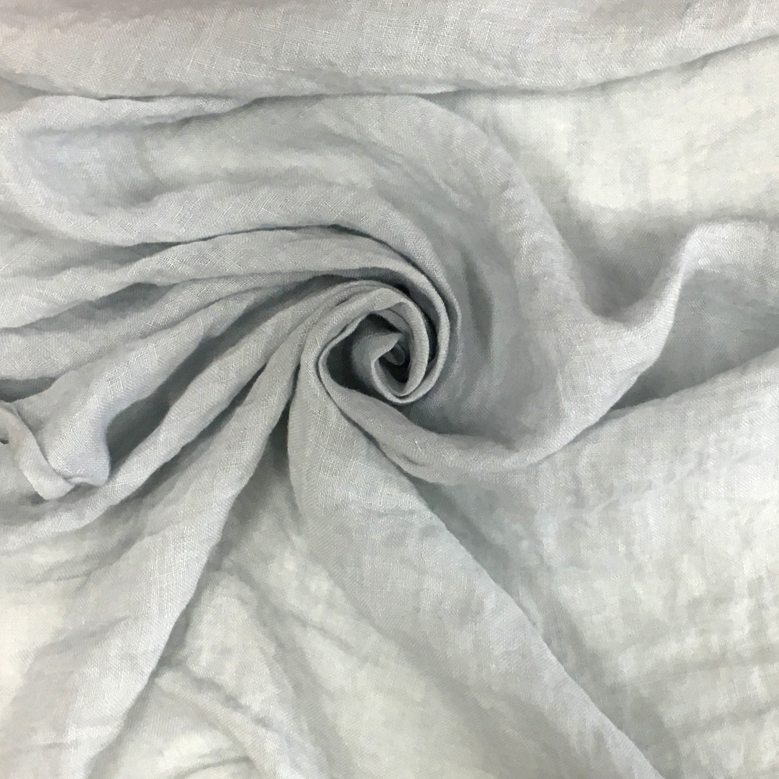 Tessuto Tenda in 100% Lino Stropicciato Grigio Polvere Image