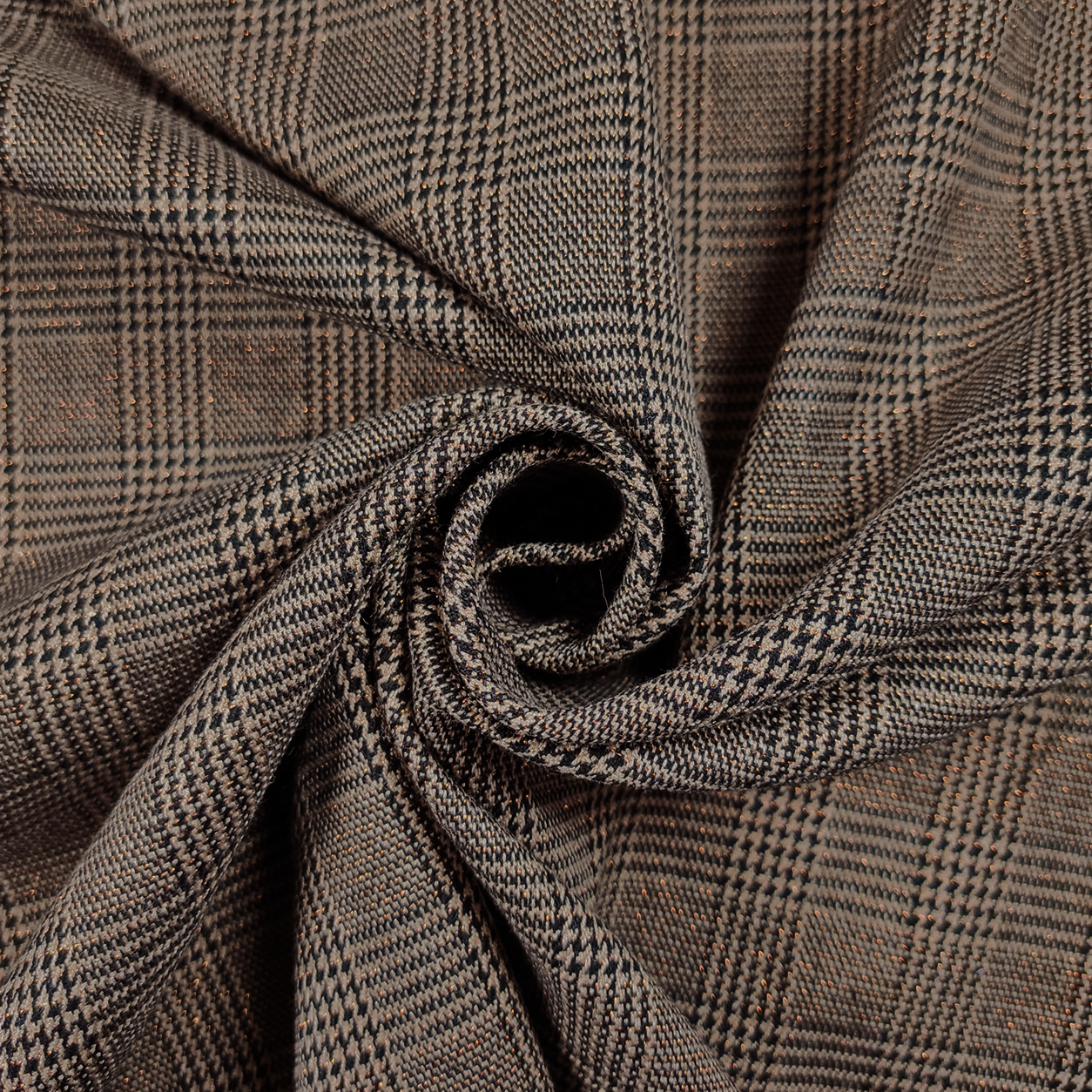 Tessuto Scozzese Bronzo Lurex