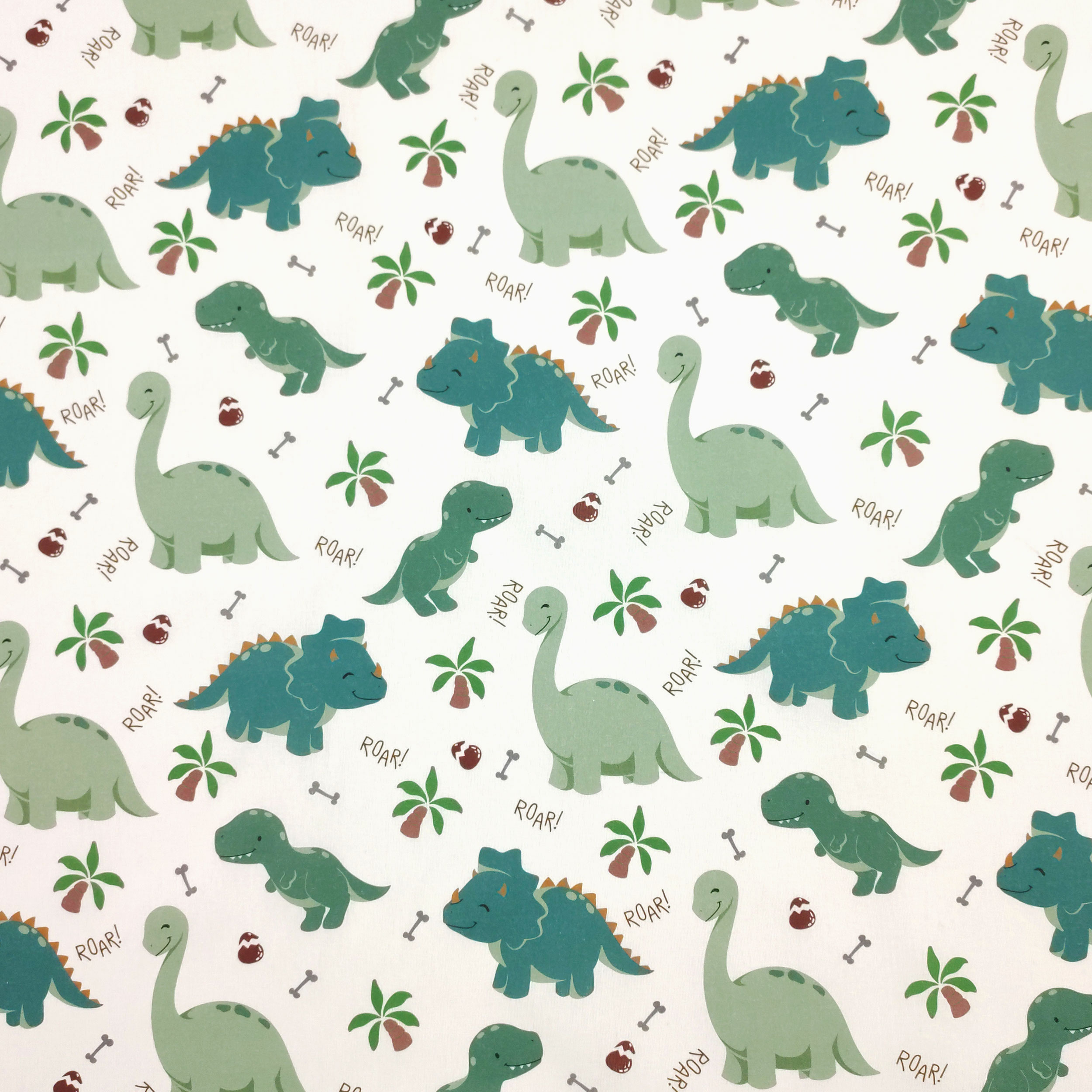 Tessuto Cotone Dinosauri Grandi