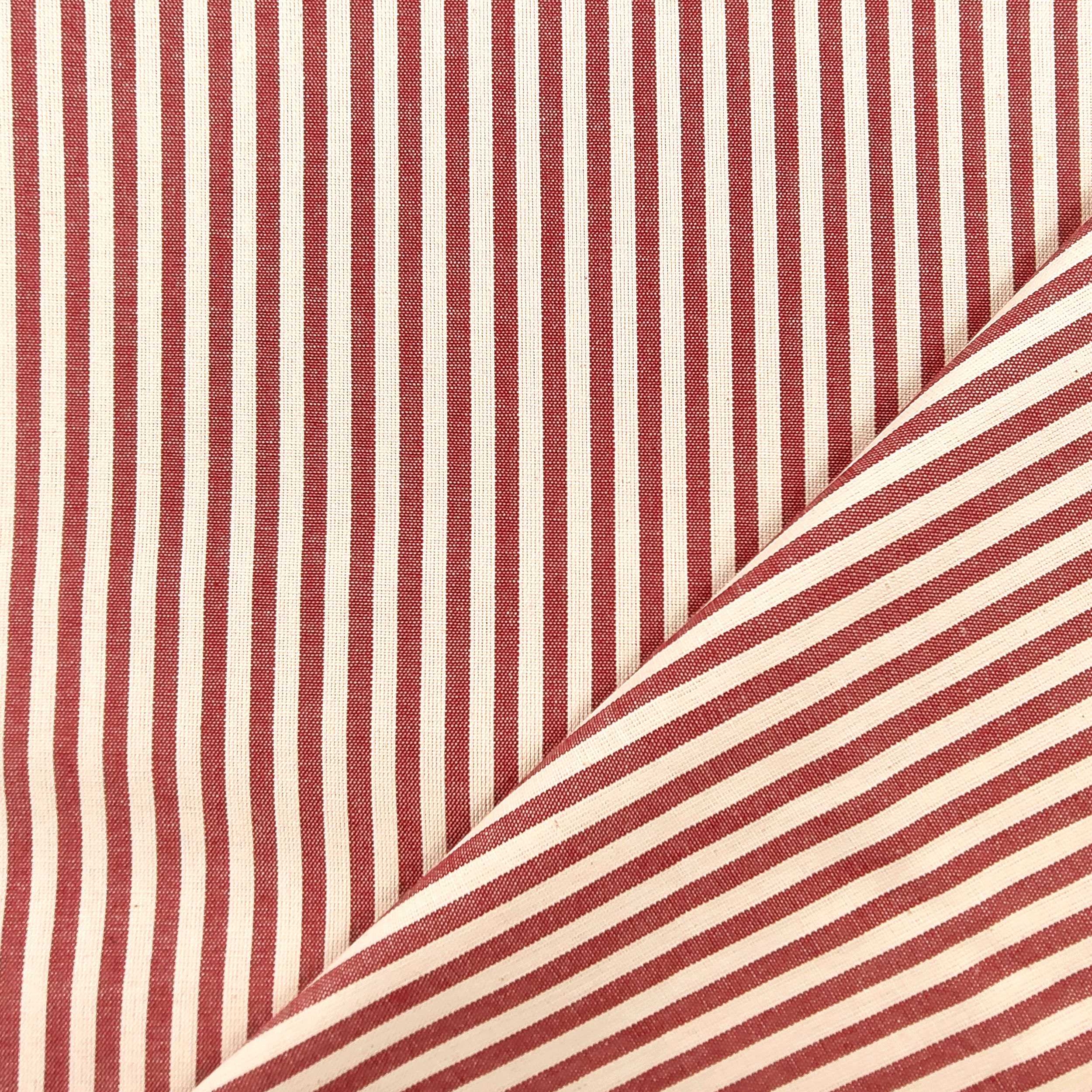 Tessuto Tovaglia Rigata in Puro Cotone Image