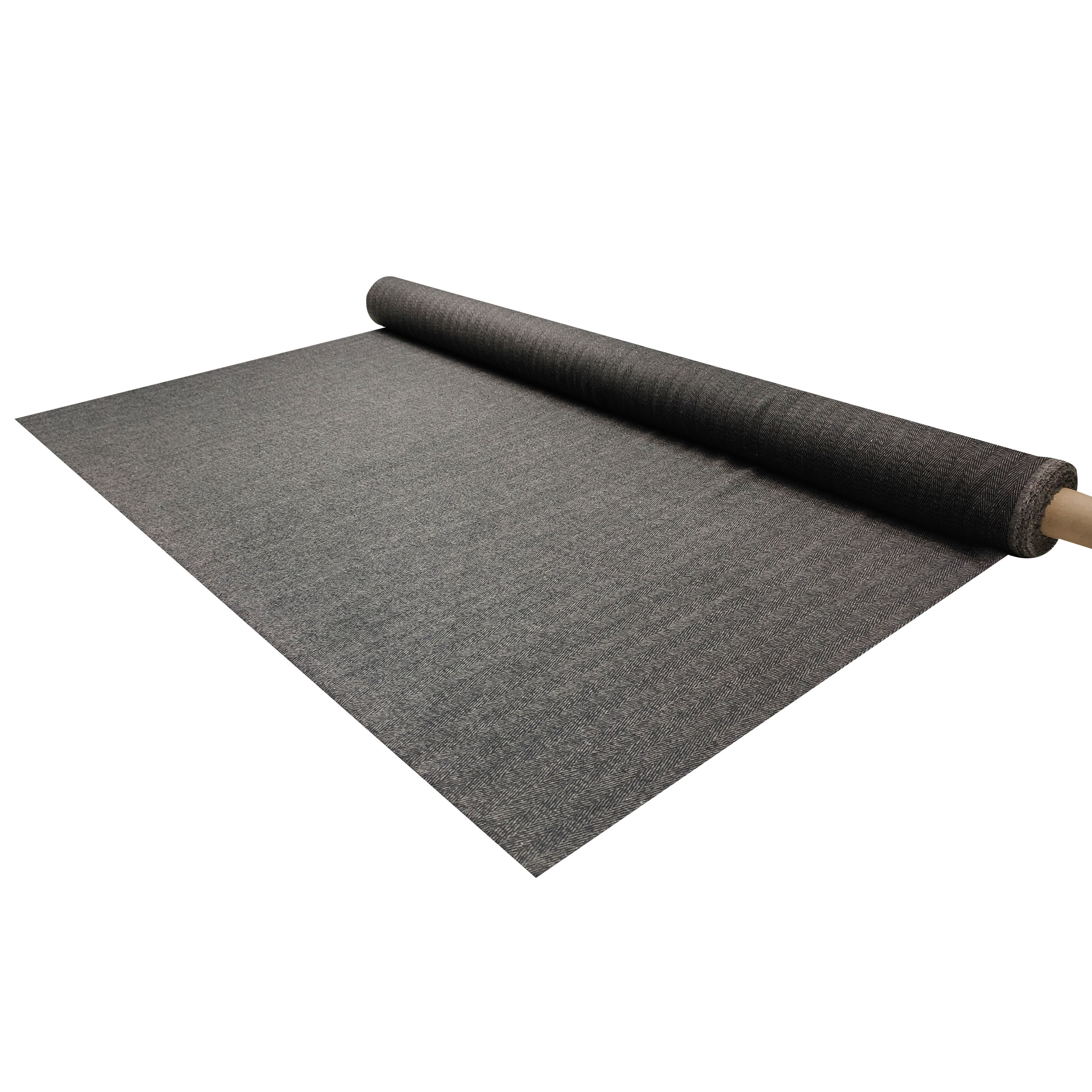 Tessuto Cappotto Spigato Grigio e Nero