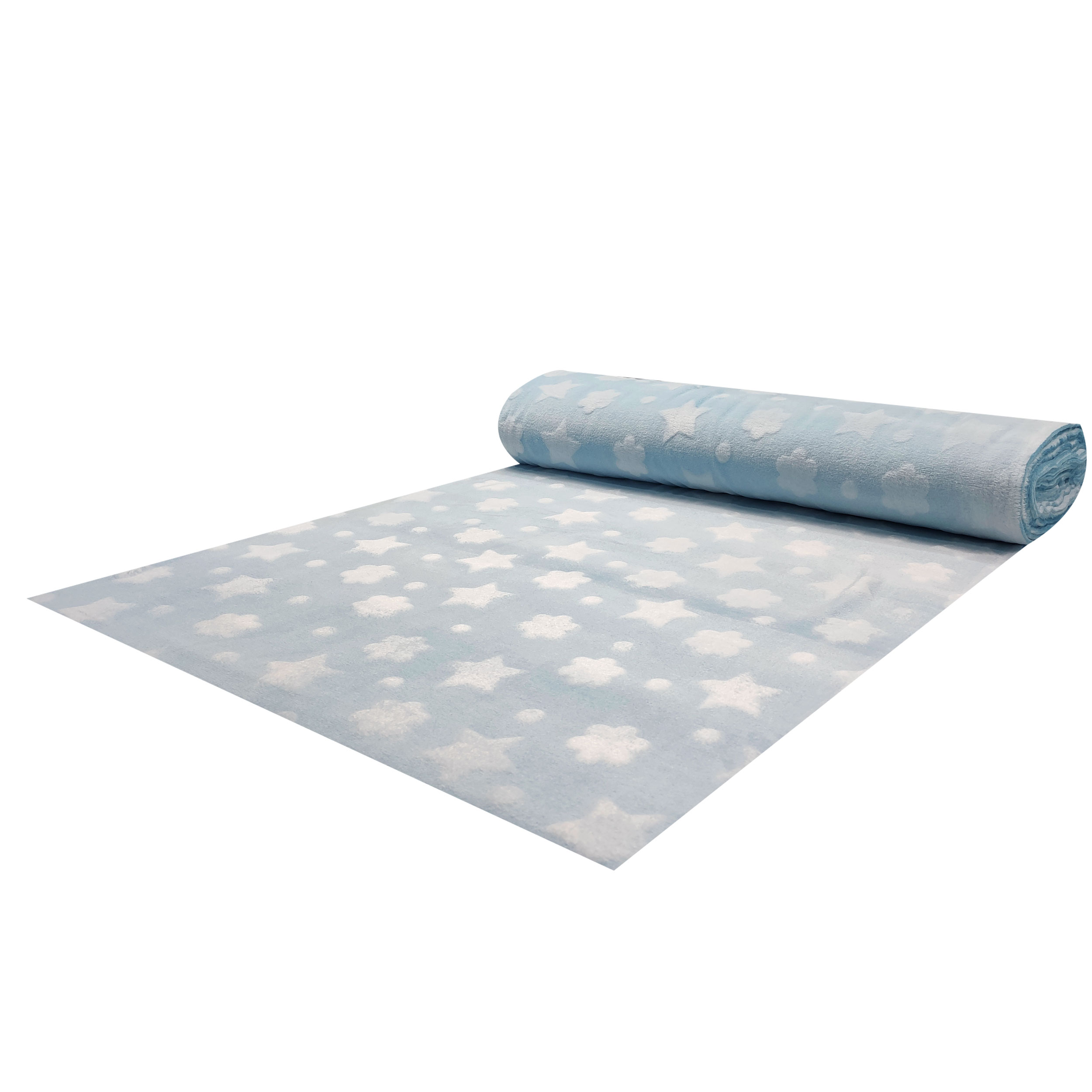 Pile Stelle e Nuvolette Azzurro Baby