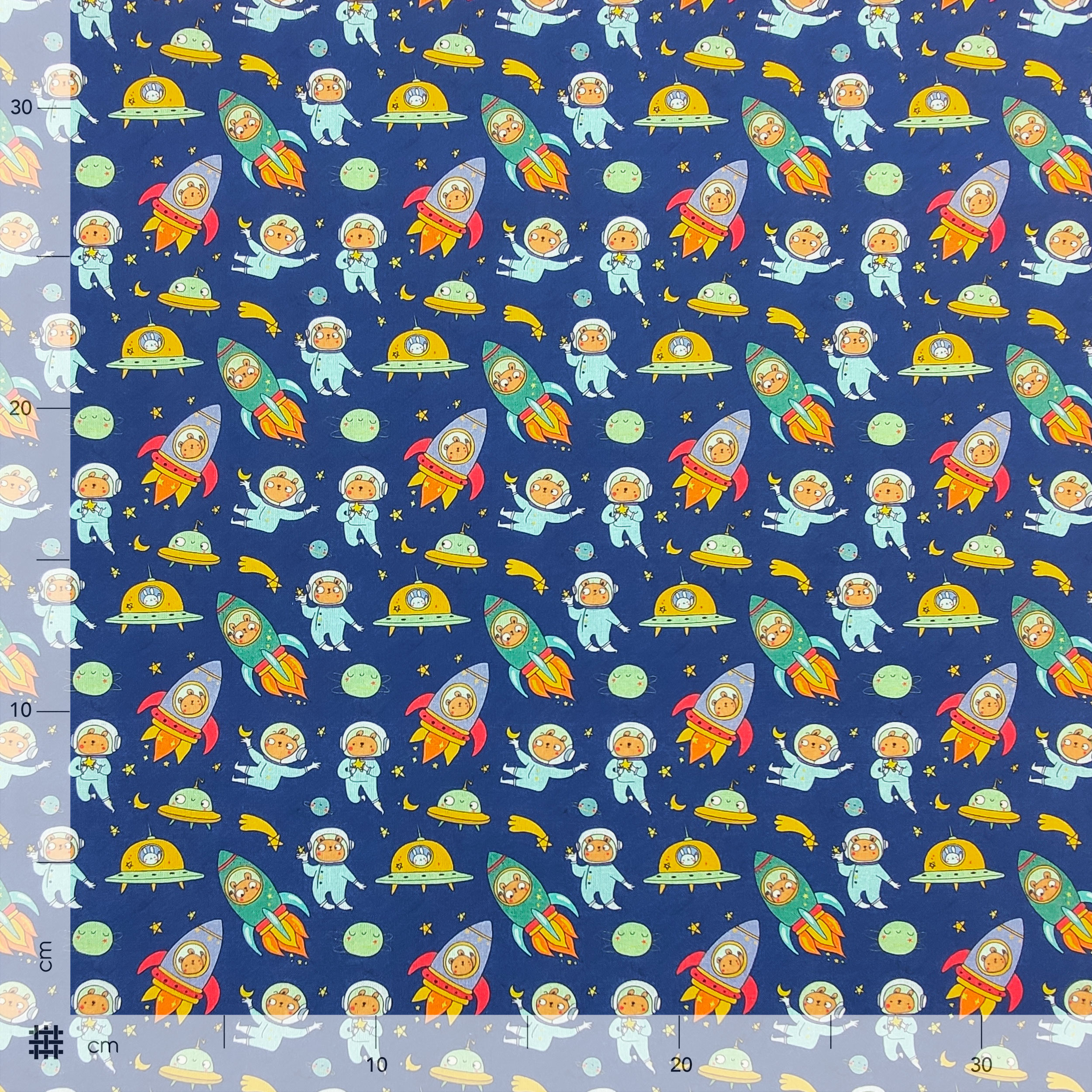 Cotone Orsetti Astronauti Piccoli