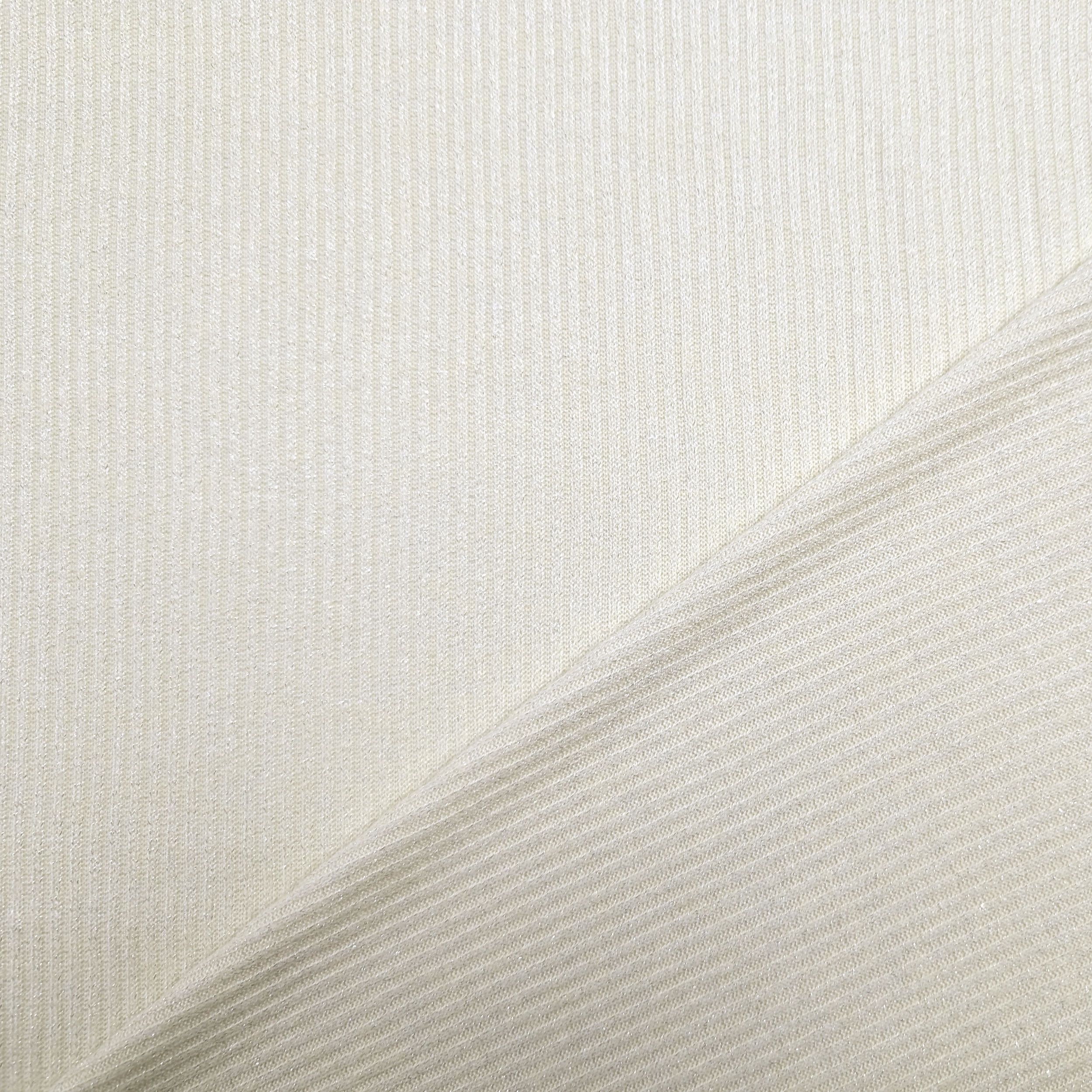 Maglina Mano Cachemire Cannettata Lurex Bianco Image