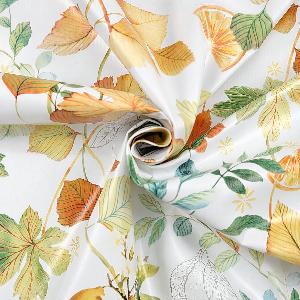 Tessuto per Tovaglia Plastificata Limoni e Foglie Image