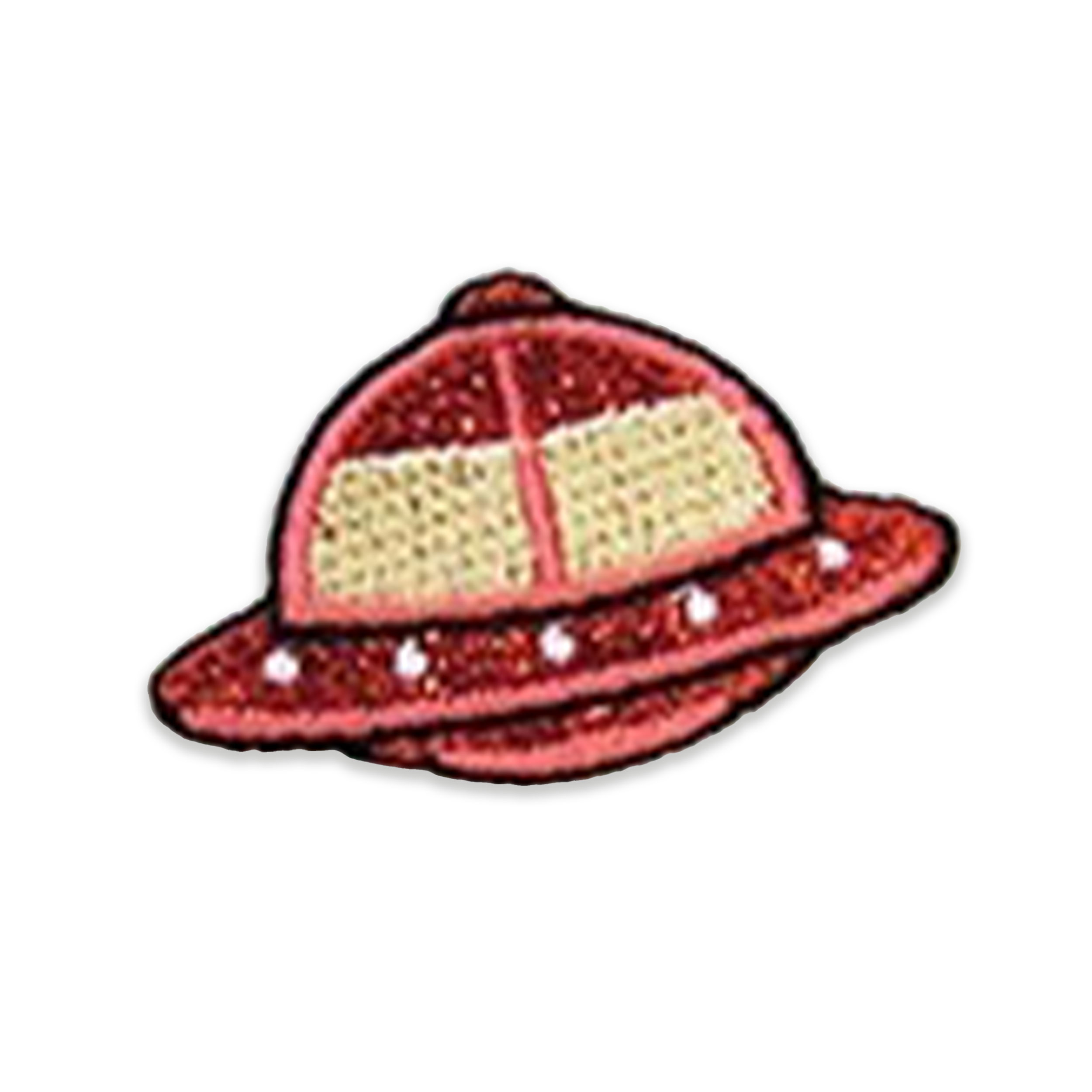 Applicazione Termoadesiva Ufo Rosso Glitter Image