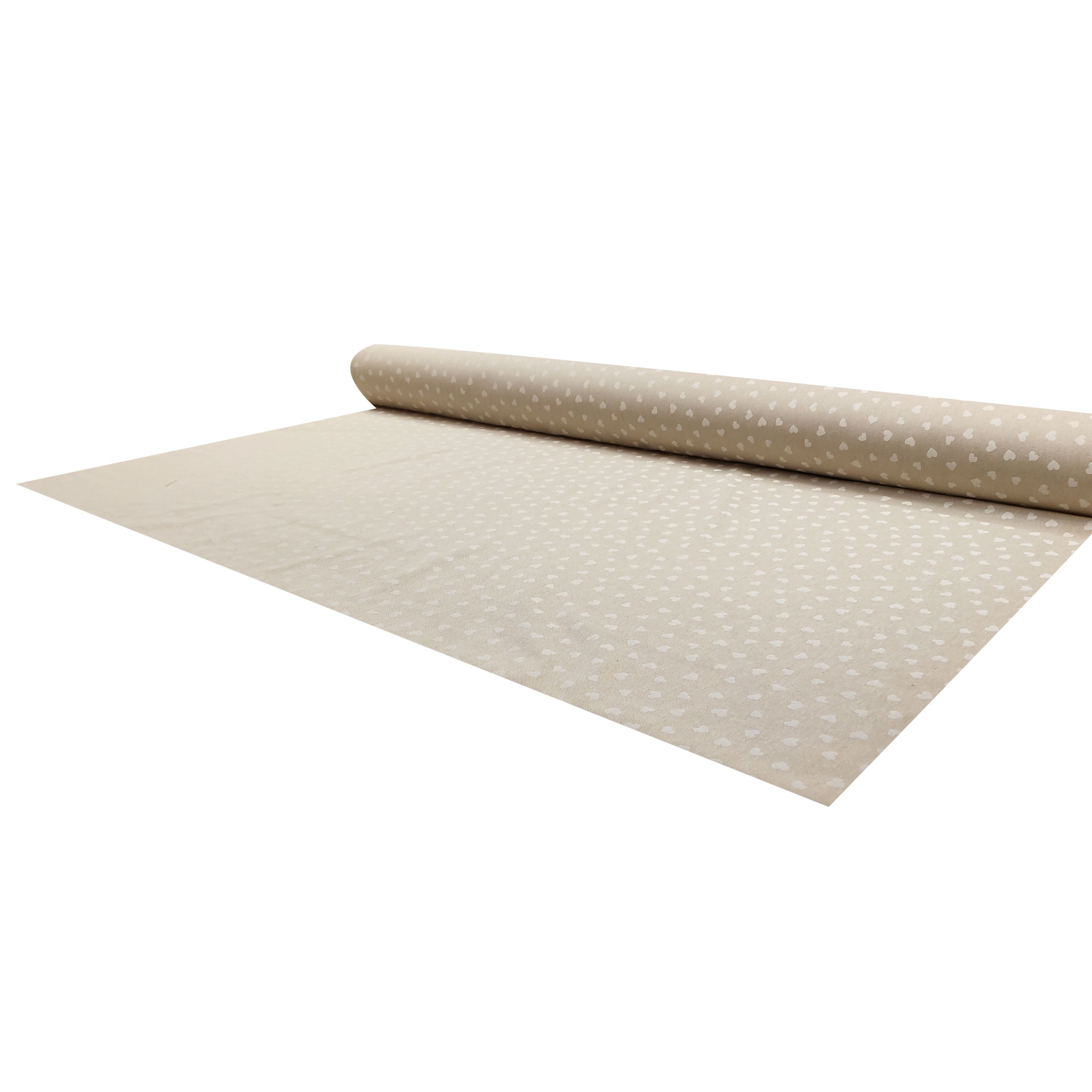 Panama Cuori Bianchi Sfondo Beige