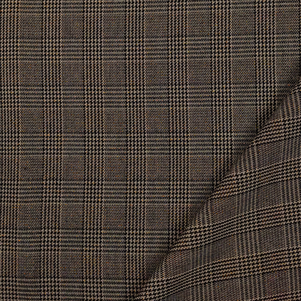 Tessuto Scozzese Bronzo Lurex