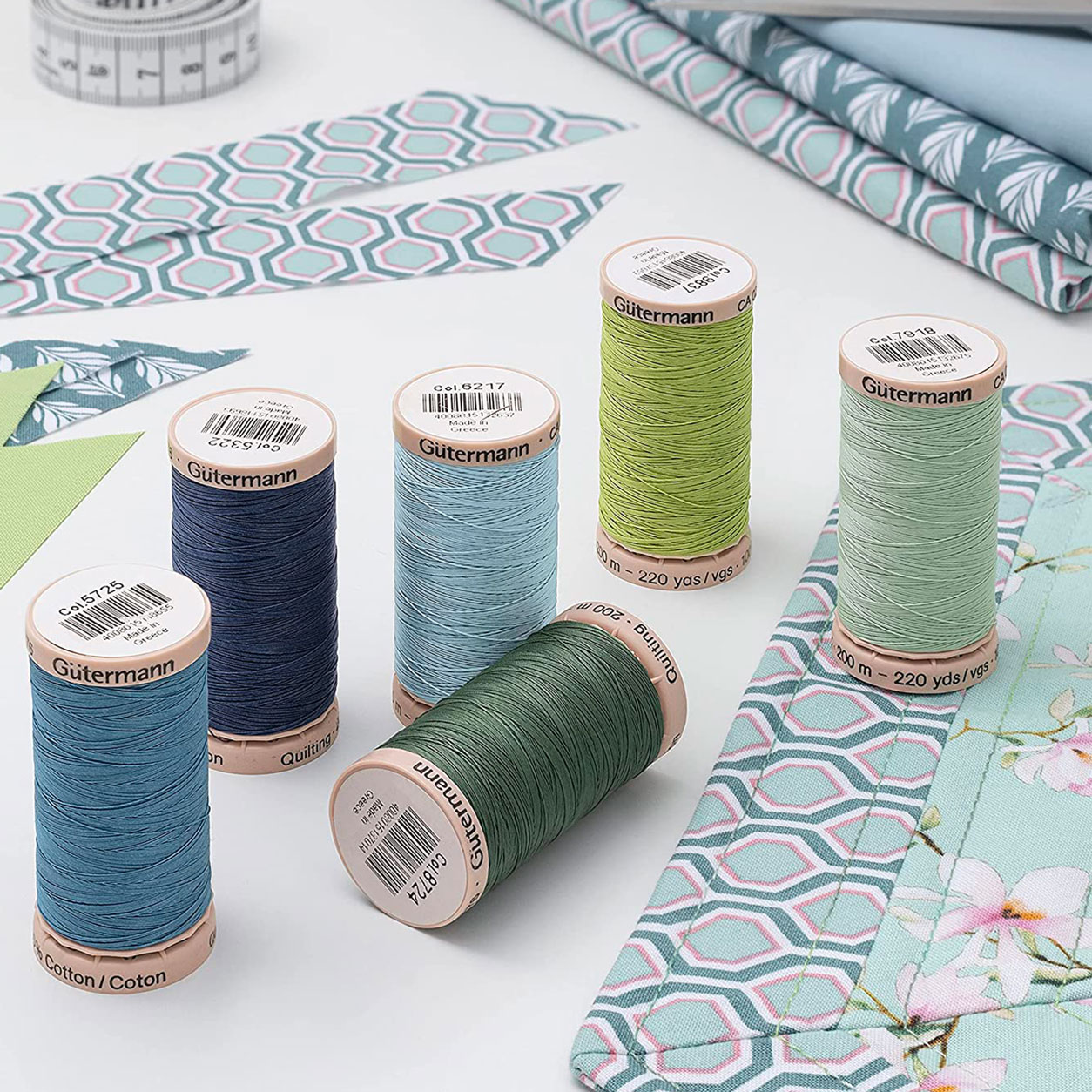Gutermann Filo per Quilting a Mano 6 Bobine Toni Freddi