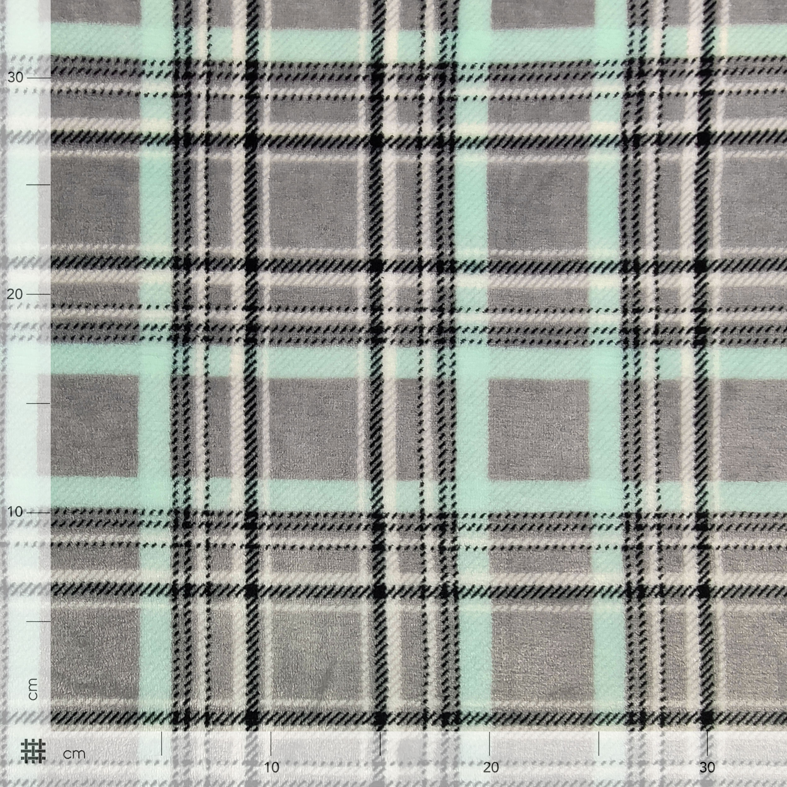 Pile Mano Cachemire Tartan Sfondo Grigio