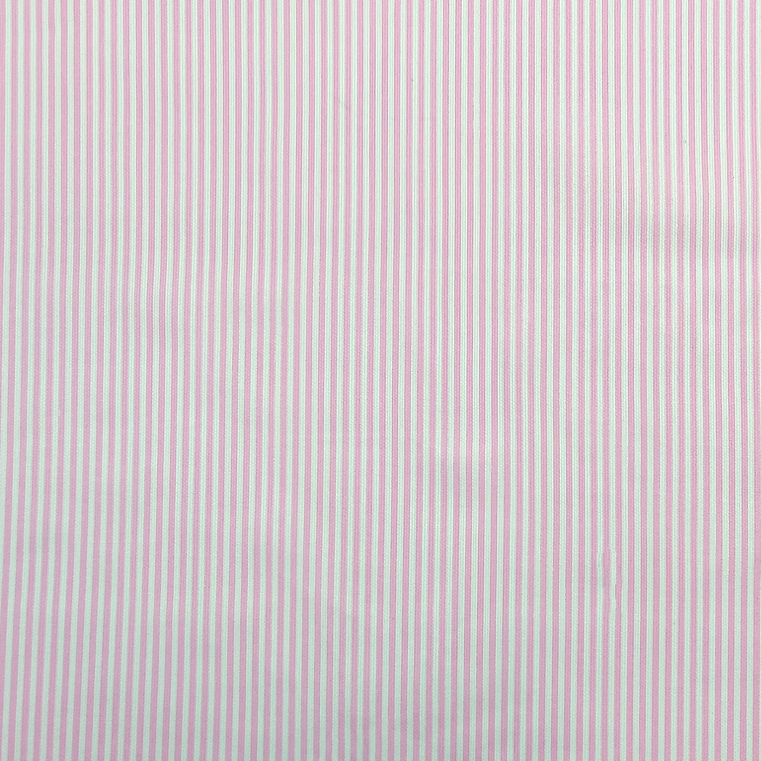 Tessuto Cotone Piquet a Righe Rosa