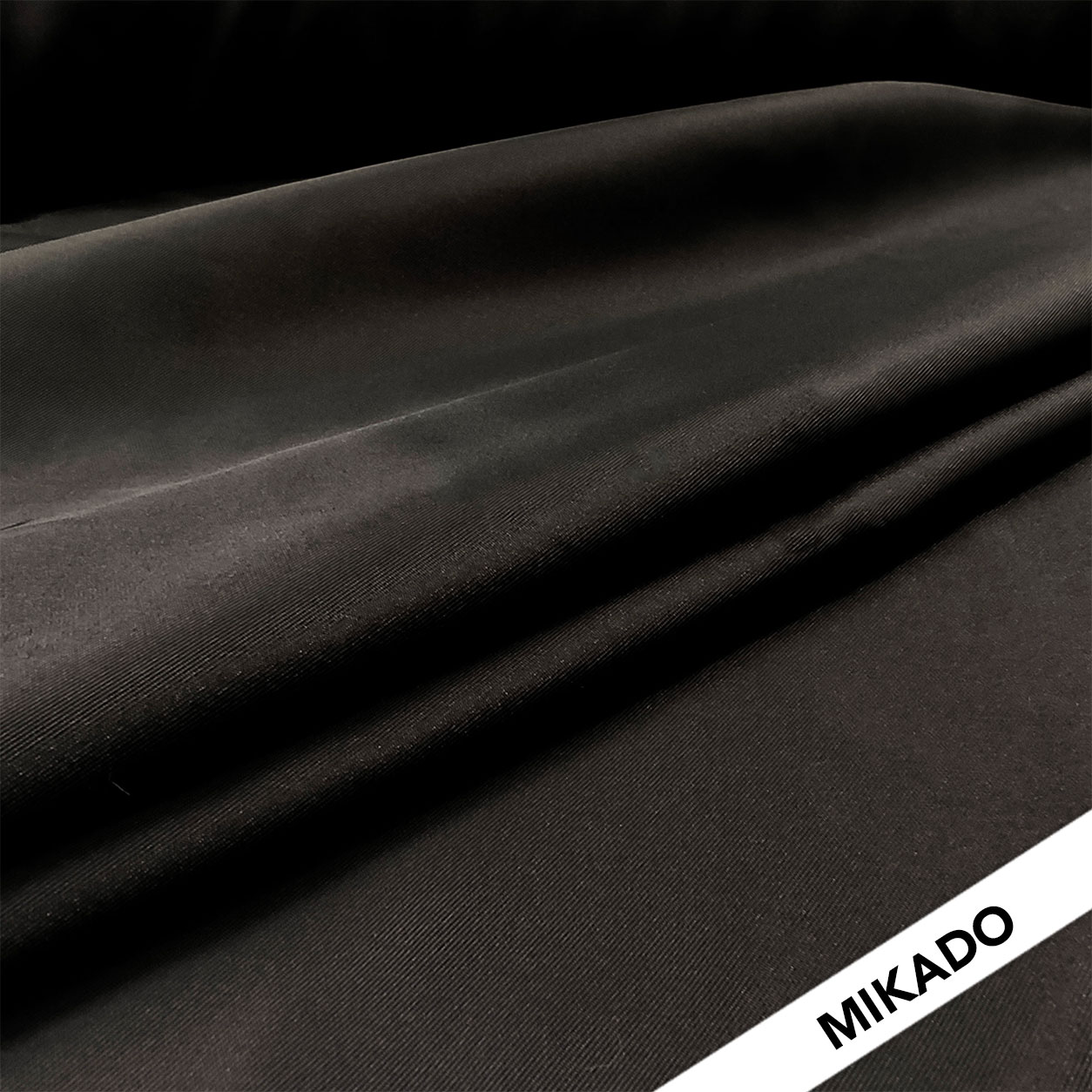 Tessuto Mikado Nero