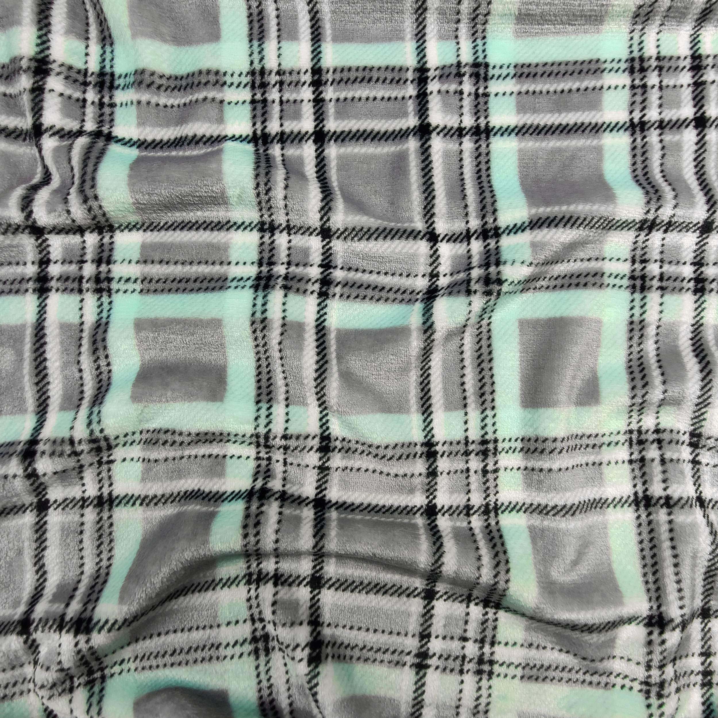 Pile Mano Cachemire Tartan Sfondo Grigio