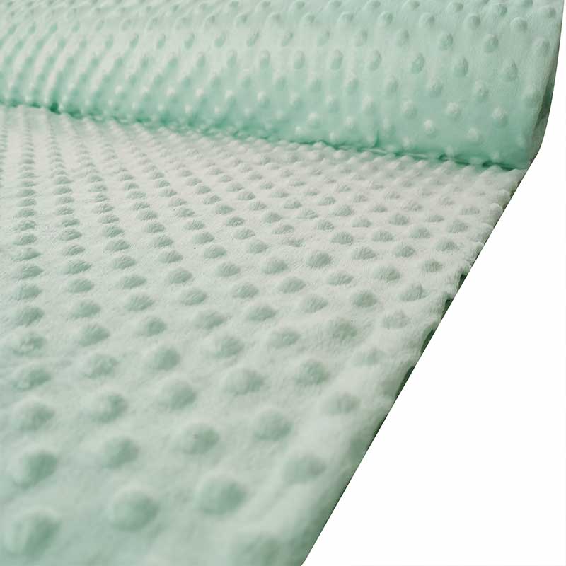 Tessuto Minky Dots Lux Verdino 
