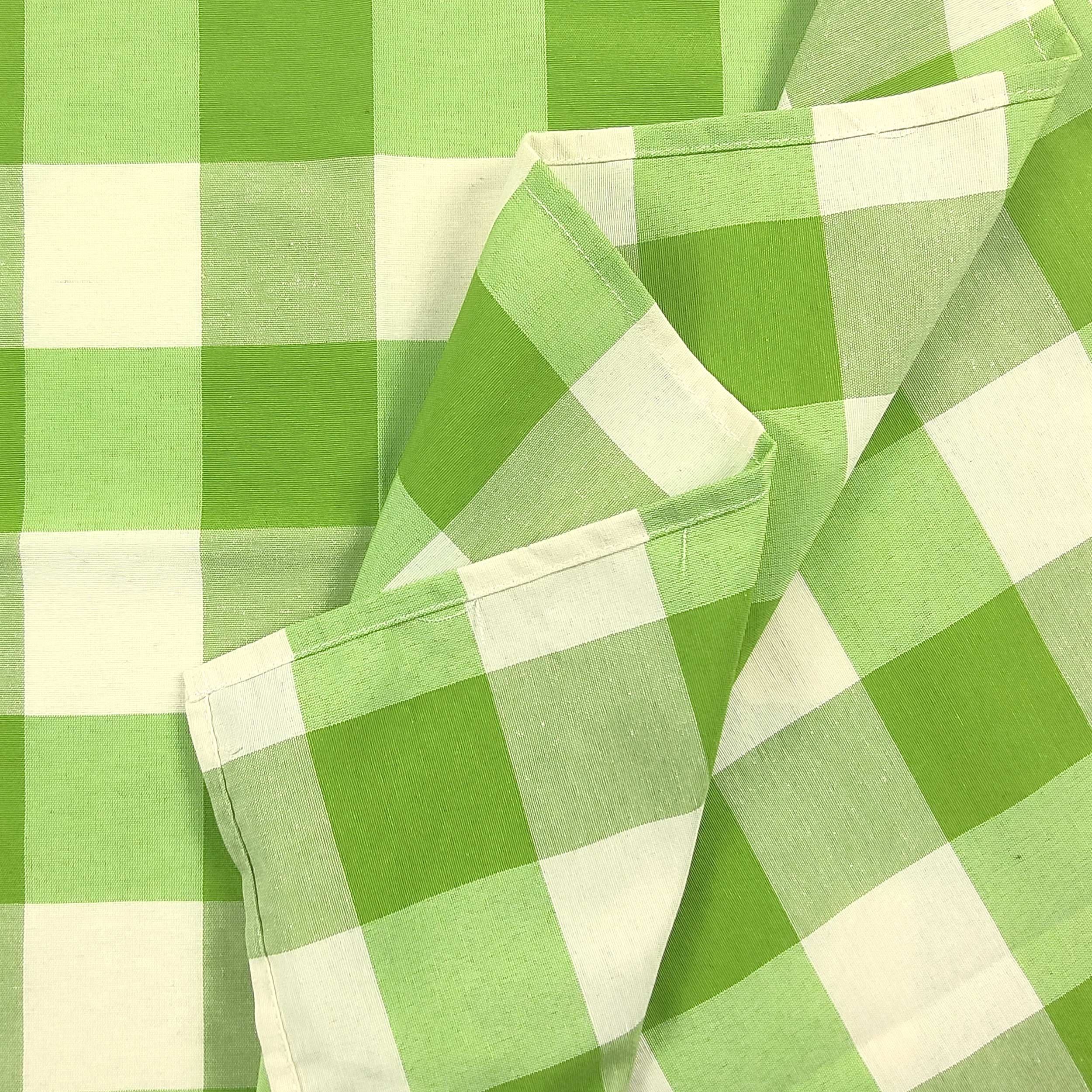 Tovaglia Confezionata Tinto in Filo Quadro Grande Verde