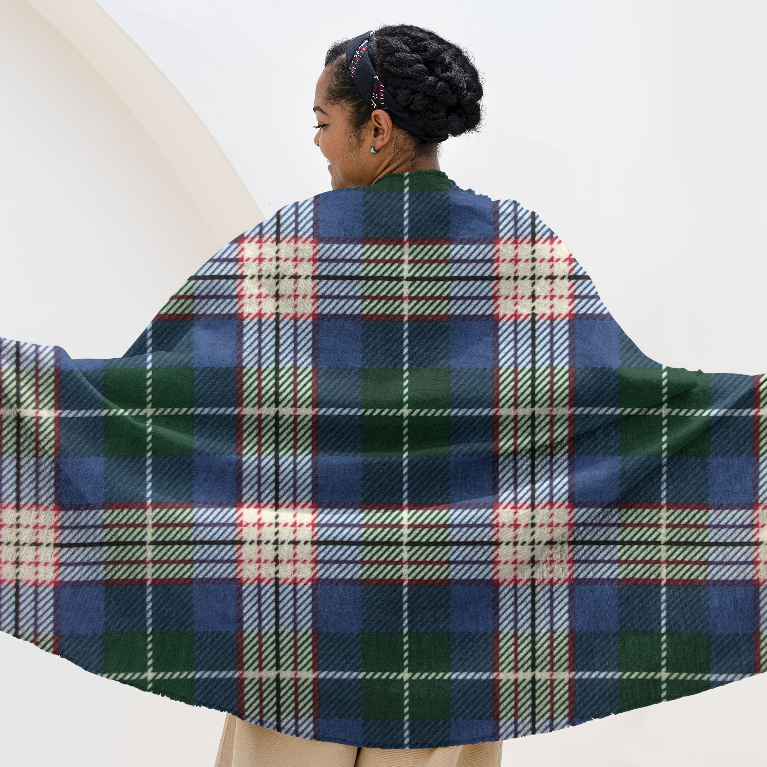 Pile Tartan Toni del Blu e Verde