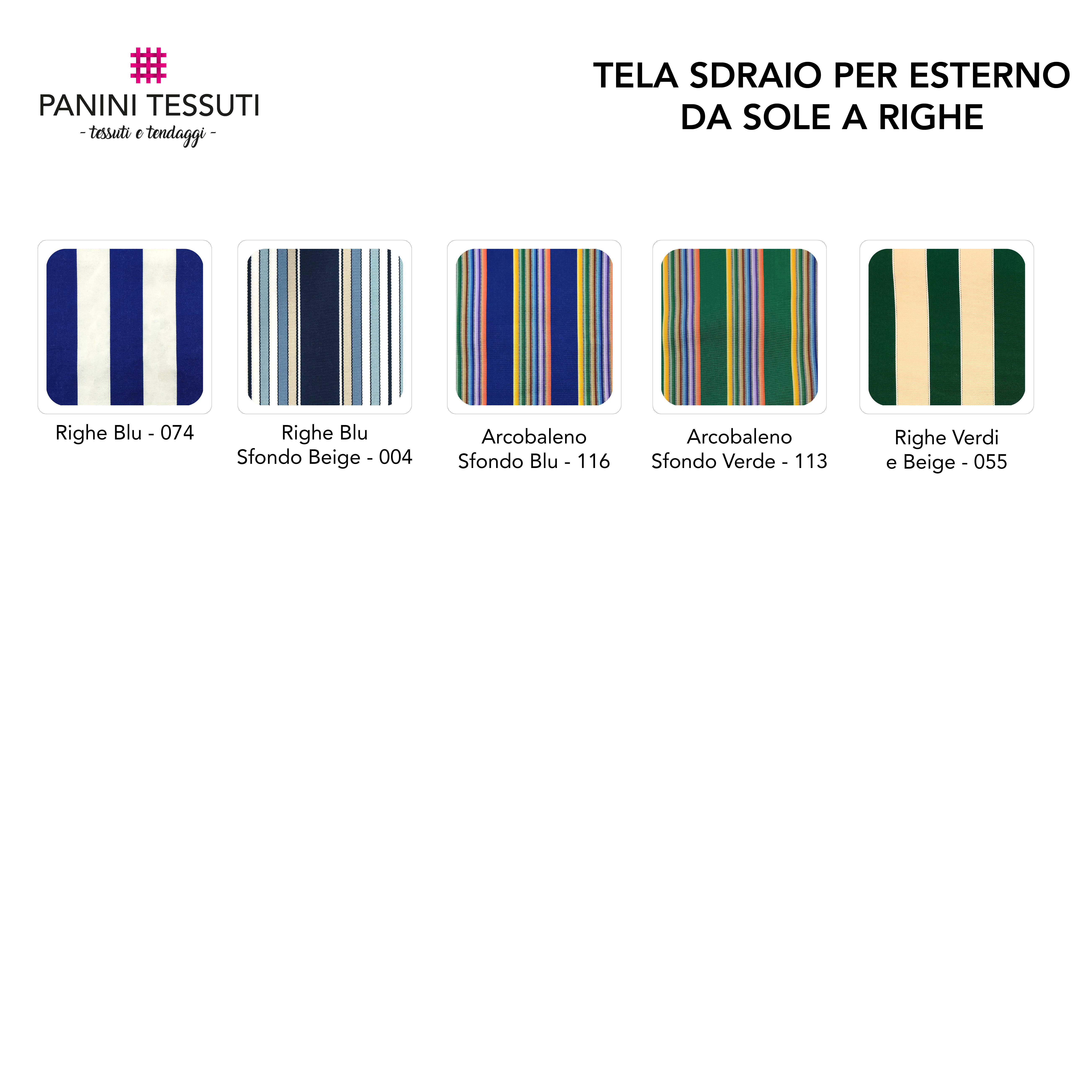 Tela Sdraio per Esterno da Sole a Righe 44 cm Image